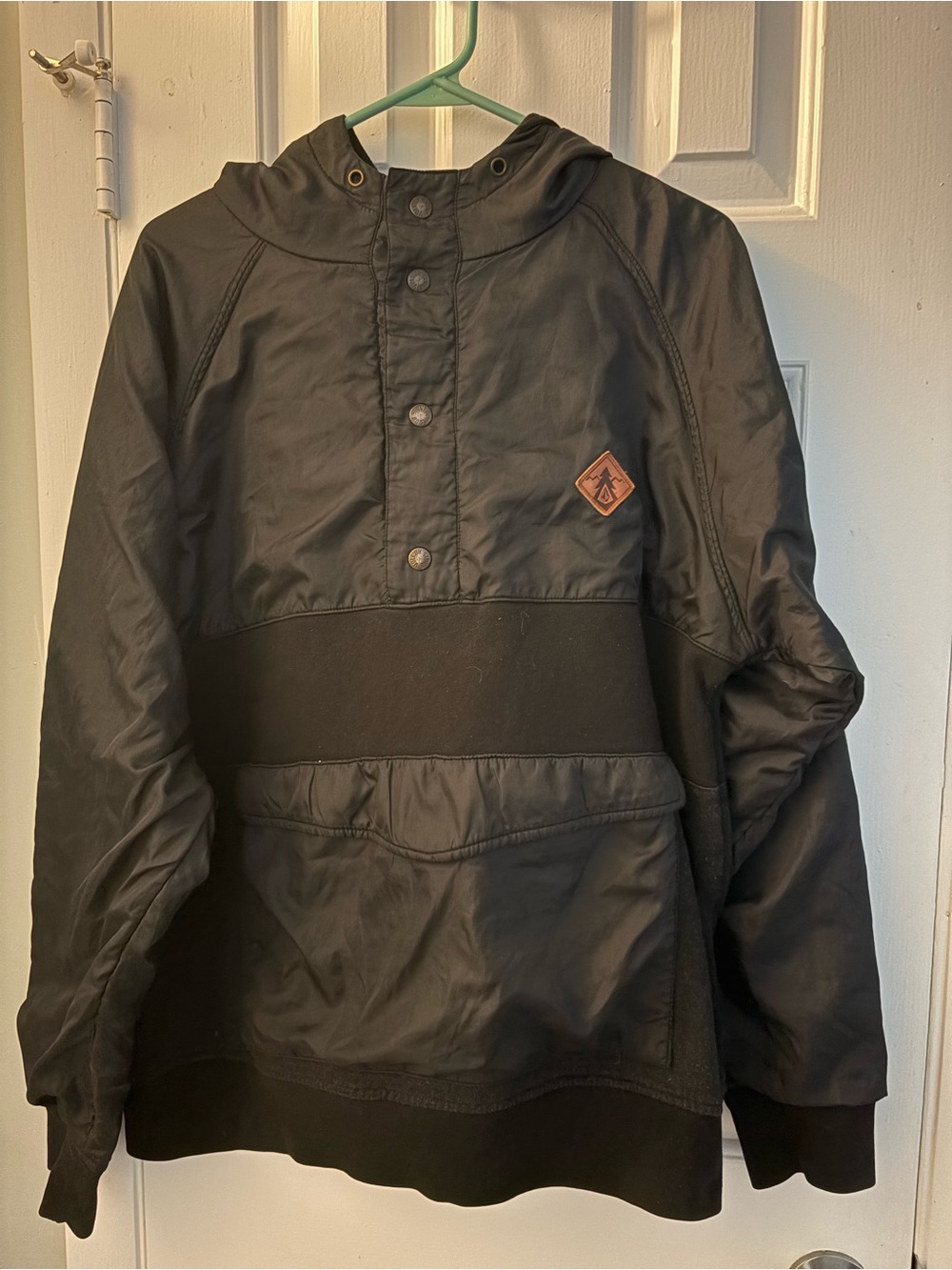 Black Hooded Volcom Stone Pullover Jacket